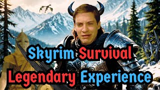 I tried SURVIVING The BRUTAL Skyrim Legendary Survival mode [upl. by Ecyar]