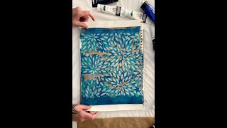 How To Use Multiple Stencils Creating Layers With Gelli Printing [upl. by Philippe708]