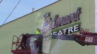 Strickler Signs creates Signage for The Belmont Theatre [upl. by Dyrraj]