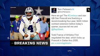 Dak Prescott amp Cowboys Agree to MASSIVE Contract Extension [upl. by Naibaf873]