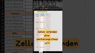 Zellen verbinden ohne Markierungschaos in Excel 🤓📊 excel shorts [upl. by Orofselet529]