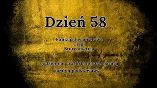 58 dzień  Codzienna powtórka przed maturą  podstawa [upl. by Ahsiam866]