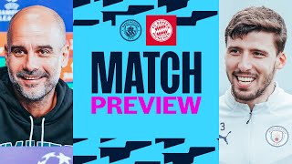 PEP GUARDIOLA amp RUBEN DIAS PREVIEW UCL QF FIRSTLEG  Man City v Bayern Munich  UCL [upl. by Cirdahc]