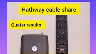 Hathway Cable Share latest newshathwaycable HATHWAY CABLE Q2 results [upl. by Sarson79]