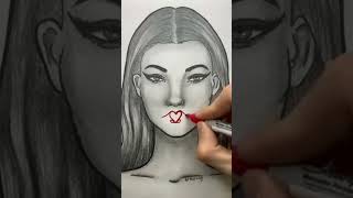 how to draw easy lips for beginners girlshorts trending viralvideo drawing art artist [upl. by Yortal]