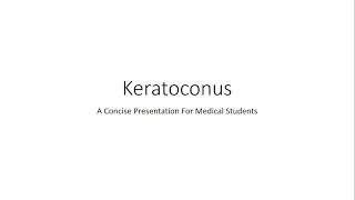 Keratoconus Ophthalmology  For Medical Students [upl. by Anirad]