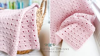 How to Make an Easy Crochet Baby Blanket [upl. by Ellmyer216]