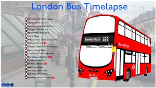 London Bus Timelapse Route 269 Bexleyheath Shopping Centre  Bromley North [upl. by Matlick]