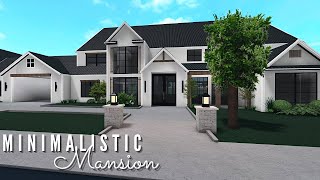 Bloxburg Minimalistic Mansion House Build Roblox Realistic Build [upl. by Nanis]