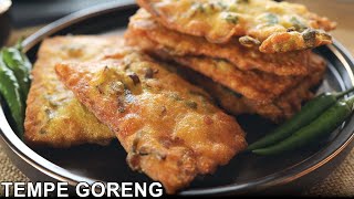 Easy Indonesian Recipe Happens To Be Vegan And High In Protein  Resep Tempeh Goreng Mendoan [upl. by Heidt]