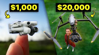 LEAST Expensive Vs MOST Expensive Drone  DJI Mini 4 Pro Vs Inspire 3 [upl. by Hacim]