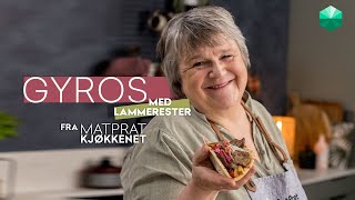 Gyros med rester av lammestek  MatPrat [upl. by Botzow]