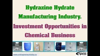 Hydrazine Hydrate Manufacturing Industry  Investment Opportunities in Chemical Business [upl. by Airekal]