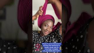 How To Tie Round Gele On Yourself turban youtubeshorts [upl. by Brandy660]