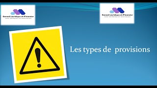 Les types de provisions [upl. by Alekat]