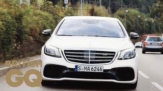 MercedesAMG S63 Test Drive in Germany  GQ Cars  British GQ [upl. by Nosydam]