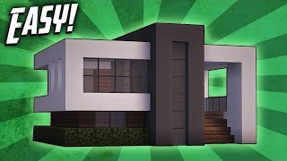 Minecraft How to Build a Starter Modern House [upl. by Nahtaoj]