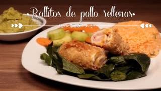 Rollitos de pollo rellenos empanizados con avena [upl. by Stedmann842]