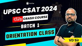 UPSC CSAT Live Crash Course  CSAT Online Classes 2024  CSAT Syllabus Preparation  EduTap CSAT [upl. by Korff]