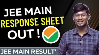 JEE Main Response Sheet Out  JEE Main 2024 result [upl. by Keldon]