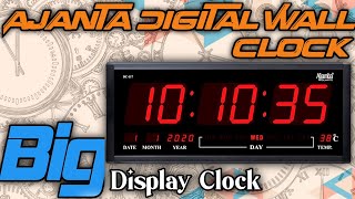 Ajanta Iron Digital Wall Clock for Home Large Size DC117  Unboxing And Review in telugu [upl. by Yerdua]