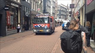 BRANDWEER OPLEIDING MET SPOED DOOR KALVERSTRAAT amp VIJZELGRACHT AMSTERDAM [upl. by Aimerej]