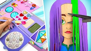 Paper Doll Hair and Makeup Transformation  Handmade Beauty [upl. by Lirbaj]