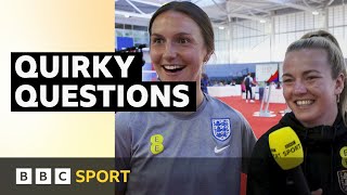 Euro 2022 Englands Lionesses answer quirky questions  BBC Sport [upl. by Rowan556]