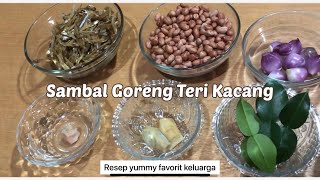 RESEP SAMBAL GORENG TERI KACANG FAVORIT KELUARGA sambelgorengterikacang [upl. by Gnoht996]