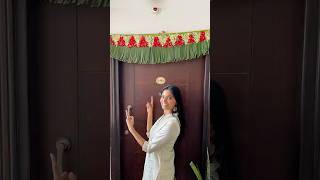 Never seen before banana leaf toranam 😍 toran toranam torandecoration diy diwalidecor [upl. by Goat]