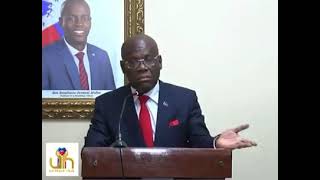 PM Joseph Joseph te salye Chèf Gang Izo Nan yon konferans Pou Laprès [upl. by Emaj]