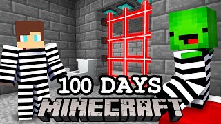 Escaping from a 100 DAYS PRISON in Minecraft [upl. by Llednar]