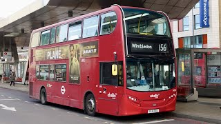 London Bus Route 156  Vauxhall to Wimbledon  Subtitles [upl. by Ecreip]