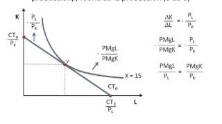 Introducción a la Economía  Clase 38  Isocostos y su pendiente Teoría producción 36 [upl. by Airol]