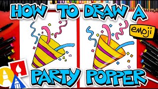 How To Draw A Party Popper Emoji [upl. by Chaunce]