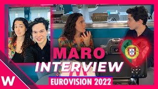 MARO quotsaudade saudadequot Portugal Eurovision 2022  Interview after first rehearsal [upl. by Nalra]