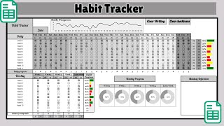 Mastering Productivity Unveiling My Dynamic Habit Tracker Spreadsheet [upl. by Etnoj791]