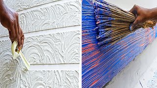 8 New Wall putty texture designs techniques and ideas [upl. by Ained642]