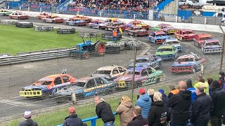 National saloon stockcar national championship  Cowdenbeath racewall 14523 [upl. by Tobi]