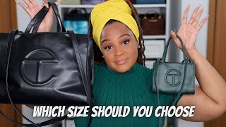 TELFAR BAG REVIEW SIZE COMPARISON amp MOD SHOTS  LAVISHLY CHI CHI [upl. by Alford]