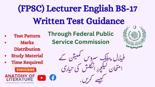 FPSC Lecturer English Written Test Preparation I Guide I Study Material I Strategy [upl. by Shirlee390]