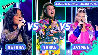 Jaymee Nethra amp Yorke Full Knockouts Performances  The Voice Australia 2024 [upl. by Schalles]