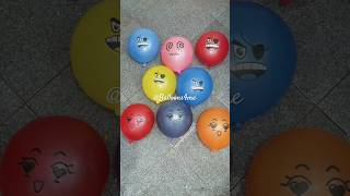 Colorful Emoji Balloons Popping Reverse Videoballoon poppingballon waterballoons [upl. by Ehsrop]