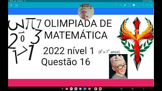 Olimpíada de matemática 2022nível questão 16João montou oito dados idênticos a partir da planific [upl. by Elton]