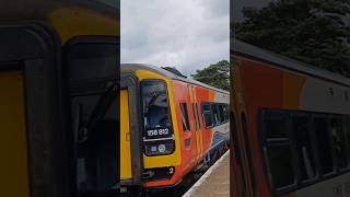 Class 158 passing Wymondham [upl. by Sairahcaz]