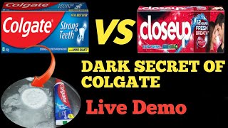 Colgate Vs Close Up Toothpaste Live Demonstration In Hindi  Colgate Vs Close Up Demo [upl. by Chrysler]