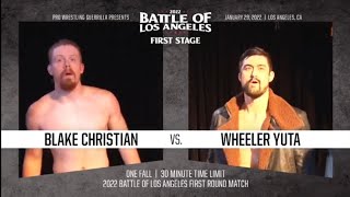 Blake Christian vs Wheeler Yuta  PWG BOLA 2022  FULL MATCH [upl. by Lancelot]