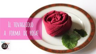 Matrimonio fai da te il tovagliolo a forma di rosa [upl. by Dranreb594]