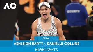 Ashleigh Barty v Danielle Collins Highlights Final  Australian Open 2022 [upl. by Aitercul63]