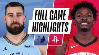 GRIZZLIES at ROCKETS  FULL GAME HIGHLIGHTS  March 29 2021 [upl. by Itsrik]